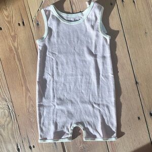 Misha & Puff baby tank romper in Parfait, 12-18 m